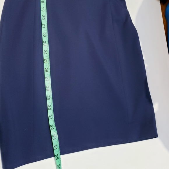 Anthropologie 4c Bead Detail Blue Sheath Dress 2 - Picture 6 of 8